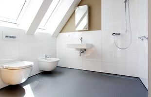 Design-PU-Beschichtung, auch in bodengleicher Dusche