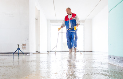 Fachgerecht eingebauter Estrich von ADE Fußbodenbau